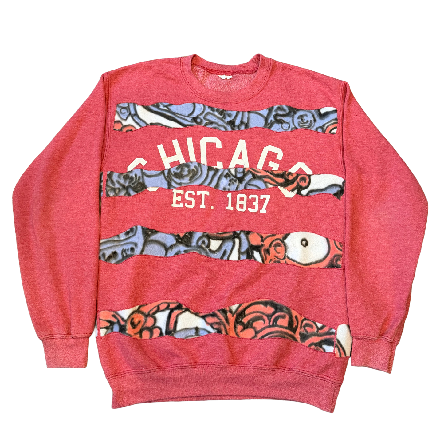 Robot Squid Striped Sweatshirt (medium)
