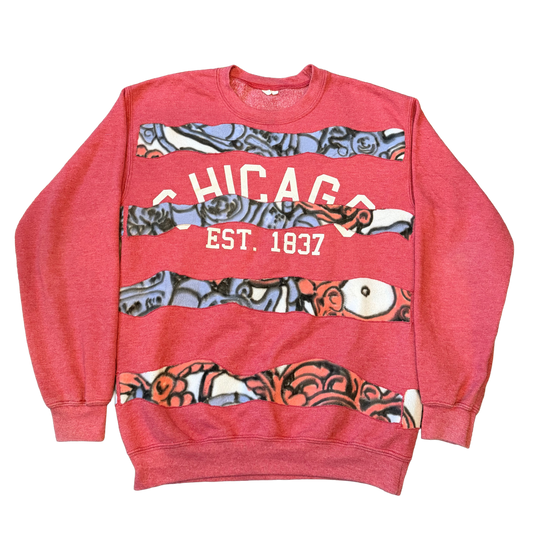 Robot Squid Striped Sweatshirt (medium)