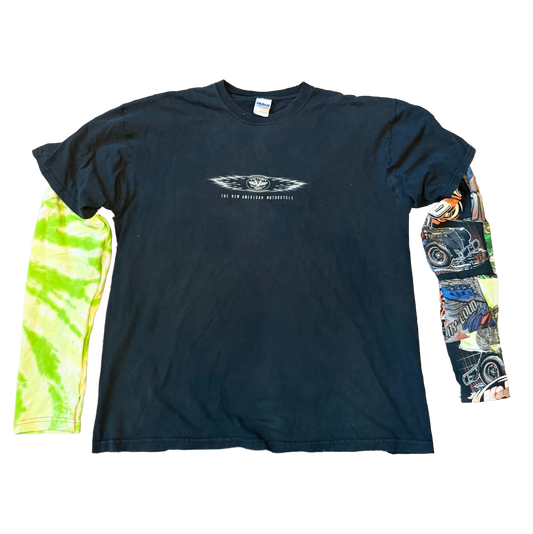 Biker Faux Layer Shirt (xl)