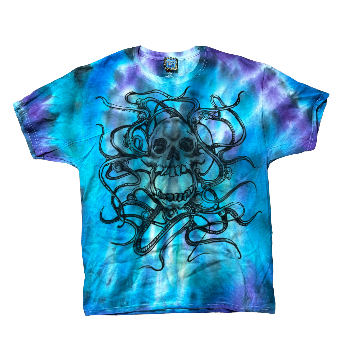 Tye Dye Nebula Skull Tee(large)