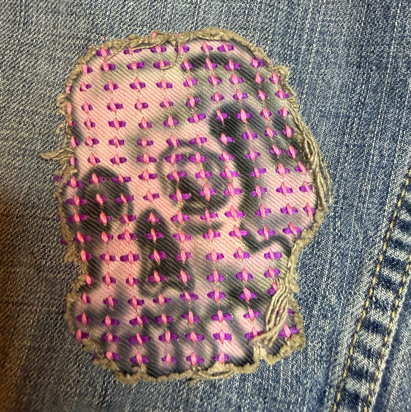 Pink Skull Jorts (w 33)