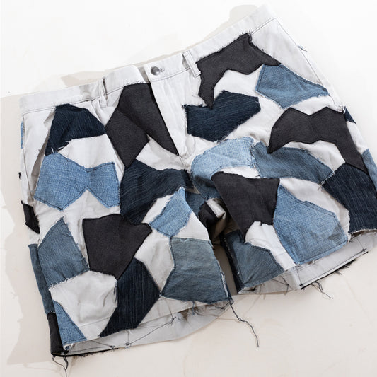 Denim Patchwork shorts