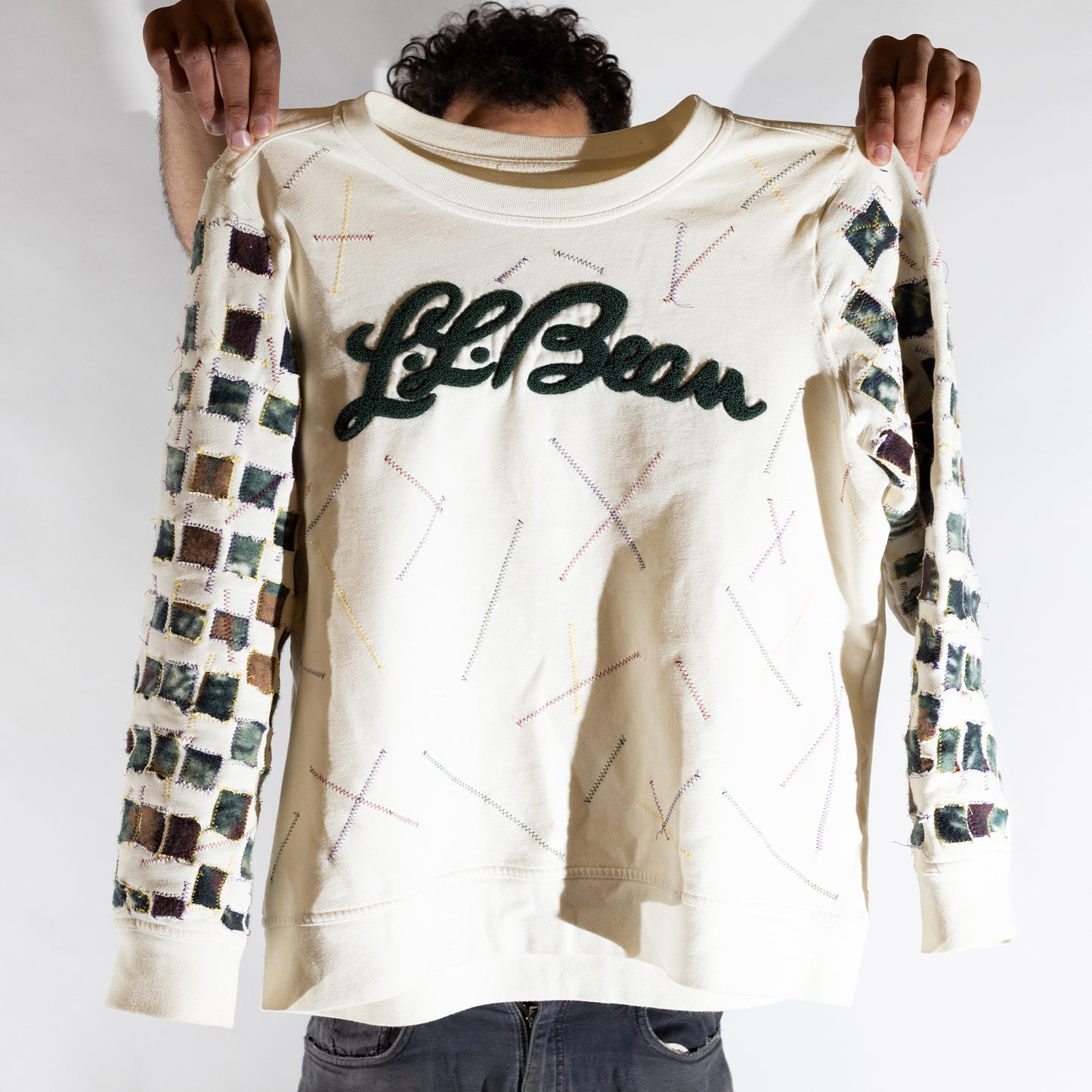 Weaved sleeve L.L. Bean Sweatshirt